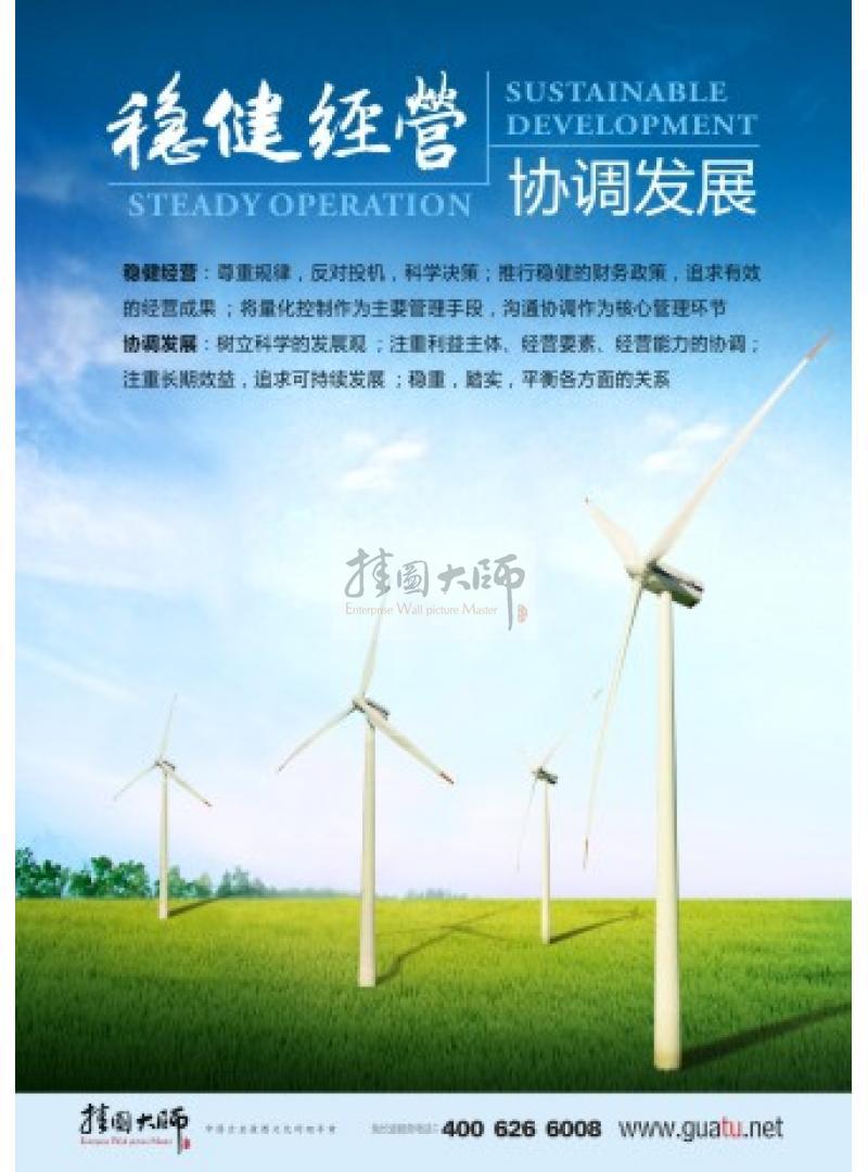 公司文化墻版面設計 穩(wěn)健經(jīng)營，協(xié)調(diào)發(fā)展