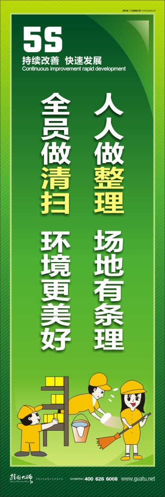5s車間標(biāo)語 人人做整理，場地有條理