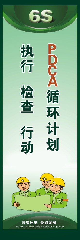 6s宣傳圖片 PDCA循環(huán)計(jì)劃執(zhí)行、檢查、行動(dòng) 