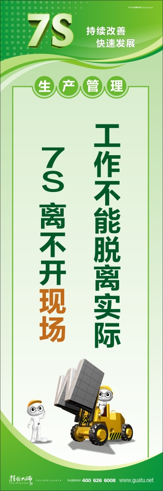 7s標語圖片 工作不能脫離實際7S離不開現(xiàn)場 