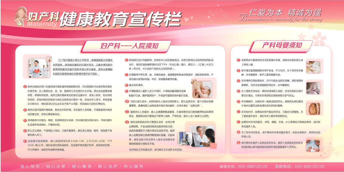 婦產(chǎn)科健康教育宣傳欄