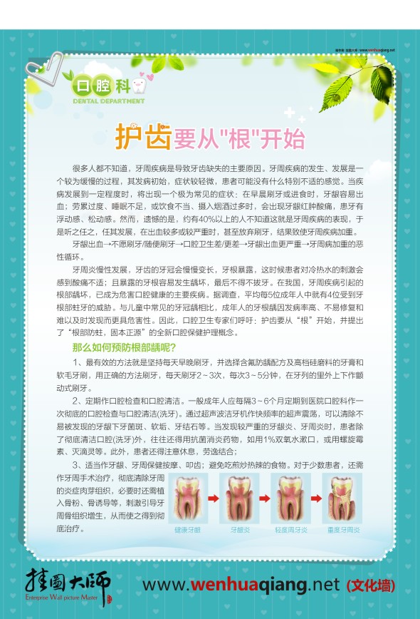 口腔科掛圖 口腔科宣傳圖 口腔科宣傳標(biāo)語 護齒要從“根”開始