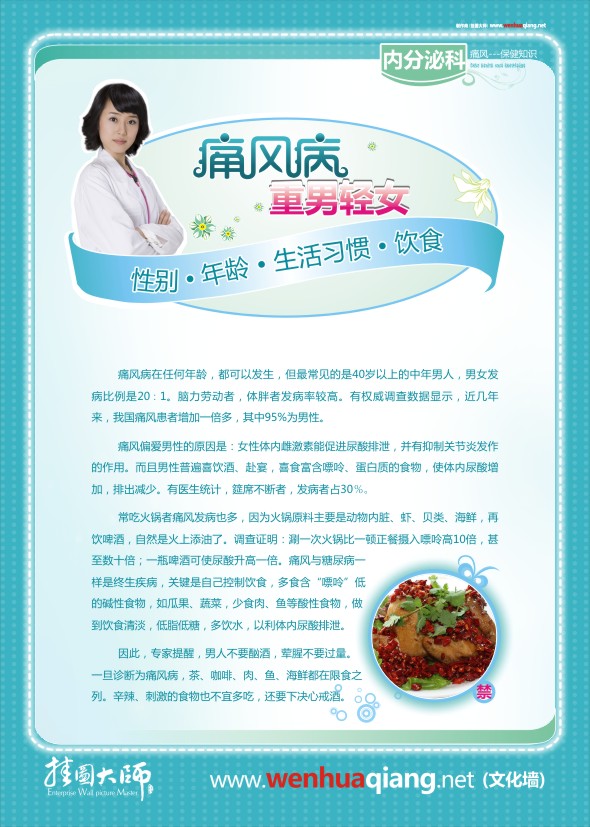 內(nèi)分泌科健康教育 痛風(fēng)病"重男輕女"