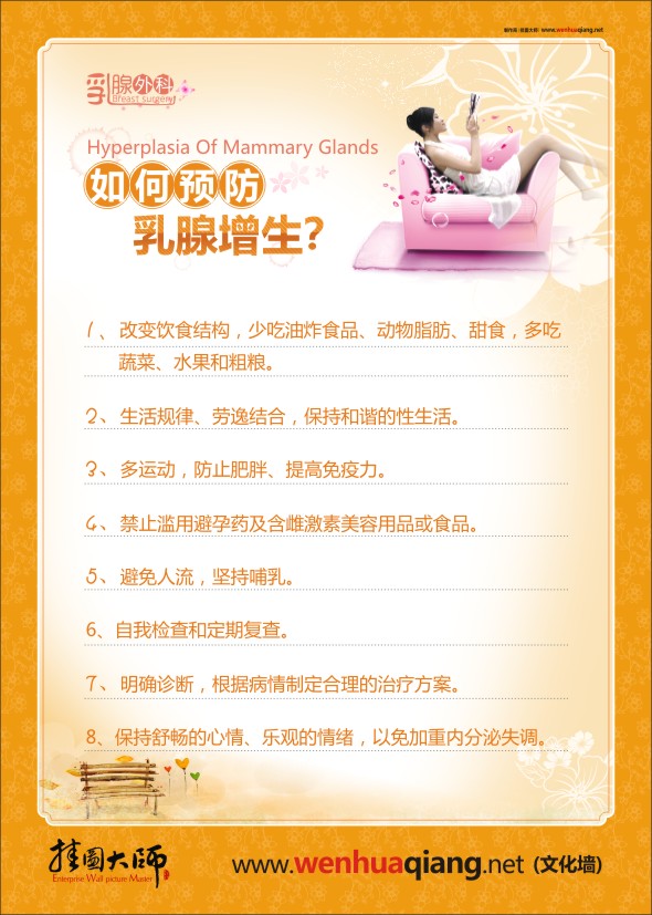 醫(yī)院健康教育圖片 如何預(yù)防乳腺增生？